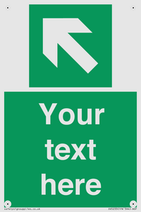 Custom Arrow Top Left Sign